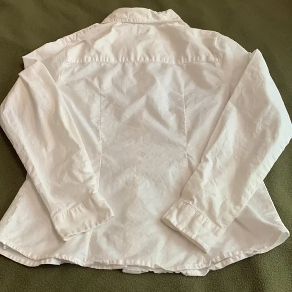 Lee Uniforms button up, long sleeve white shirt.  Size L. Chest approx 18 inches - Picture 6 of 7